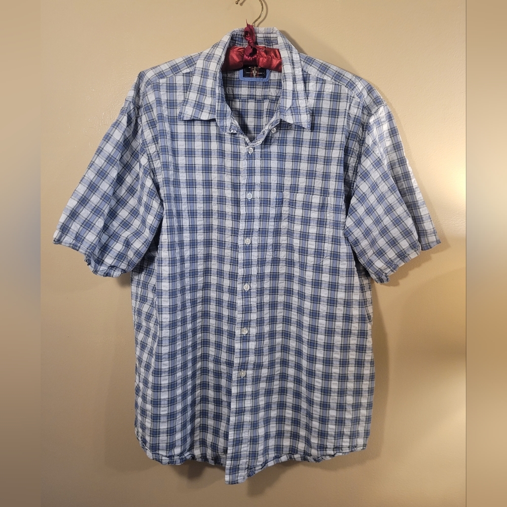 Arrow | Men's Button Front Short Sleeve Shirt X-Large Top